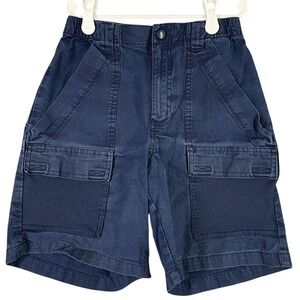Columbia PFG Shorts Boys Medium Blue Youth Performance Fishing Gear Cargo